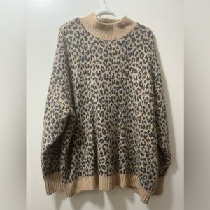 Terra and sky Leopard sweater turtleneck. Great condition. 3x
